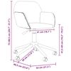 vidaXL Scaun de birou pivotant, gri deschis, material textil