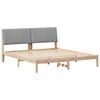 vidaXL Cadru de pat cu headboard Maro 180 x 200 cm Lemn de pin masiv