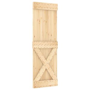 vidaXL Ușă glisantă NARVIK Natural și Negru 70 x 210 cm (152,5 cm)