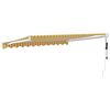 vidaXL Copertină retractabilă automată, galben și alb, 3x2,5 m