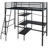 vidaXL Pat cu saltea Negru 200 x 90 cm Metal