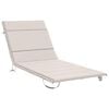 vidaXL Perna pentru Șezlong GEMERT 100% Polyester Alb 200 x 80 x 3 cm