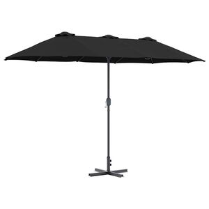 vidaXL Parasol de Grădină 370 x 197 x 239 cm Poliester și Aluminiu