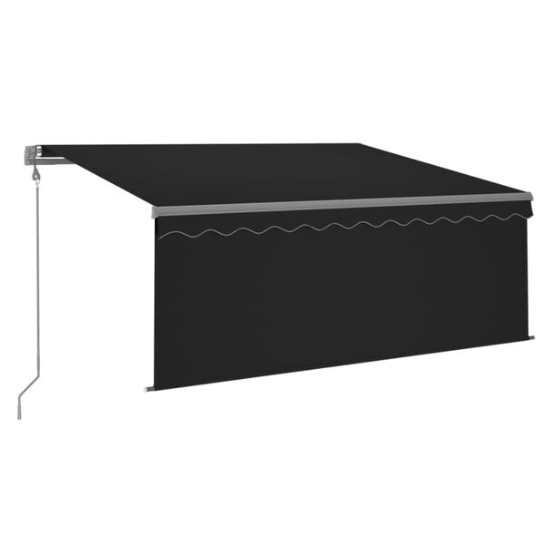 vidaXL Copertină retractabilă automat cu stor, antracit, 3x2,5 m