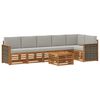 vidaXL Set de canapele de exterior 6 buc. Natural și gri deschis