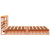 vidaXL Cadru de pat fără saltea, maro ceruit 150x200 cm lemn masiv pin
