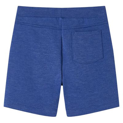 Pantaloni scurți pentru copii cu șnur, albastru melanj, 92