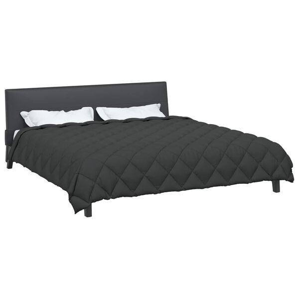 vidaXL Duvet de iarnă Antracit 220 x 240 cm Microfibră