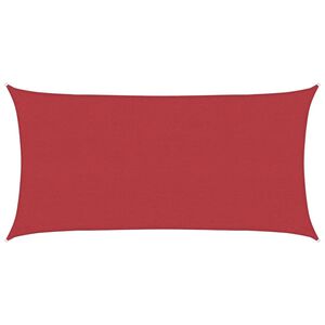 vidaXL P&acirc;nză parasolar, roșu, 4x7 m, HDPE, 160 g/m&sup2;