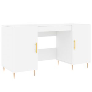 vidaXL Birou, alb, 140x50x75 cm, lemn compozit