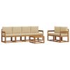 vidaXL Set de canapele de exterior cu pernă 7 pcs Natural și Bej
