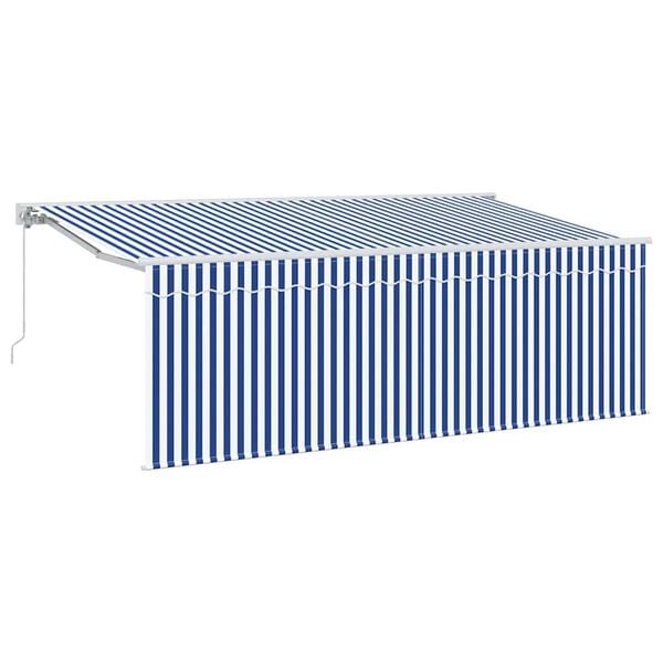vidaXL Cortina Retractabilă Manual albastru 350 x 200 cm țesătură