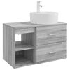 vidaXL Set de mobilier pentru baie 2 pcs Sonoma gri Lemn prelucrat