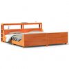 vidaXL Cadru de pat fără saltea, maro ceruit 180x200 cm lemn masiv pin