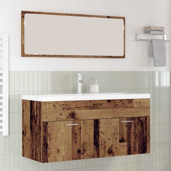 vidaXL Dulap de Baie Lemn vechi 100 x 38,5 x 46 cm Lemn compozit