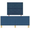 vidaXL Cadru de pat cu headboard albastru 120 x 190 cm țesătură