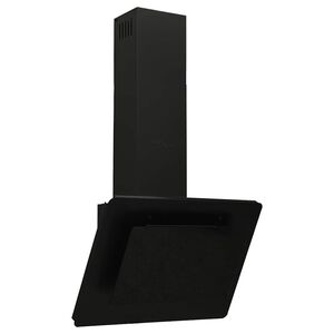 vidaXL Hotă de perete negru 60 cm oțel inoxidabil și sticlă securizată