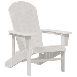 vidaXL Scaun Adirondack Alb HDPE