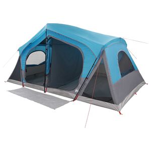 vidaXL Tent Cabină albastru 10 persoane Poliester și oțel