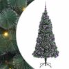 vidaXL Pom de Crăciun artificial pre-luminat cu set de bile 180 cm PET