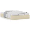 vidaXL Cadru de pat otoman fără saltea cremă 120x190 cm țesătură