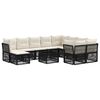vidaXL Set de canapele pentru grădină 11 buc. Negru 55 x 55 x 37 cm