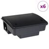 vidaXL Capcane pentru șoareci 6 buc Negru 23x19x9,5 cm