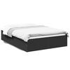 vidaXL Cadru de pat, negru, 120x190 cm, lemn prelucrat
