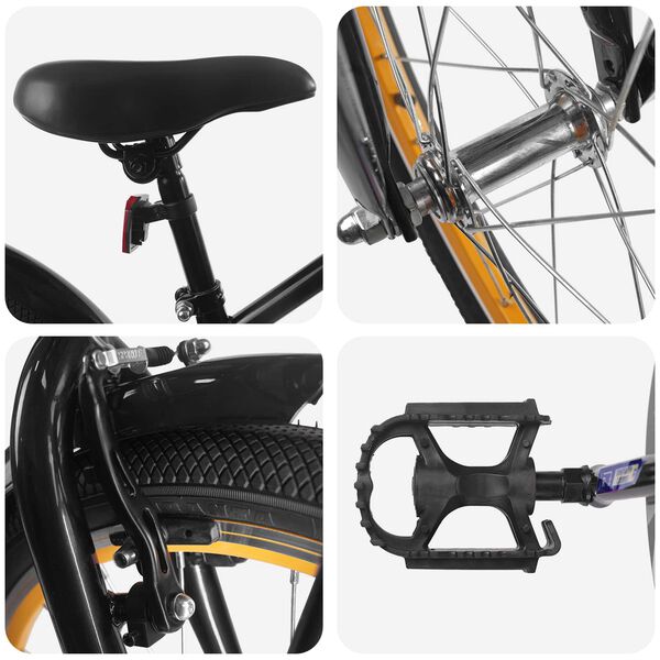 vidaXL Bicicletă pentru Copii 22 Inci pentru 7-12 ani Negru