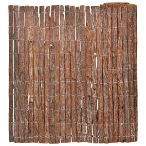 vidaXL Gard din scoarță de copac 100 x 600 cm Cortex Maro