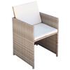 vidaXL Set mobilier de exterior cu perne, 13 piese, bej, poliratan