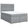 vidaXL Pat continental, gri deschis, 140x200 cm, material textil