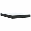 vidaXL Pat box spring cu saltea, negru, 160x200 cm, catifea