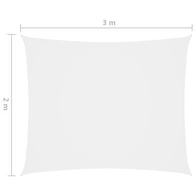 vidaXL Parasolar, alb, 2x3 m, țesătură oxford, dreptunghiular