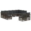 vidaXL Set de canapele pentru grădină 11 pcs Gri poliratan