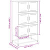 vidaXL Dulap, roz, 68,5x38,5x123,5 cm, oțel