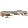 vidaXL Set de canapele de exterior 10 buc. Natural și gri deschis