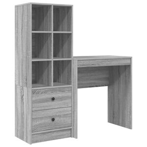 vidaXL Birou Gri Sonoma 115,5 x 40 x 127 cm 2 buc.