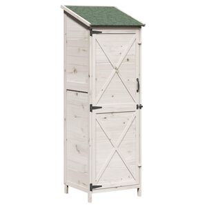 vidaXL Sălaș de grădină Alb 59,5 x 56 x 176,5 cm Lemn de Brad Solid