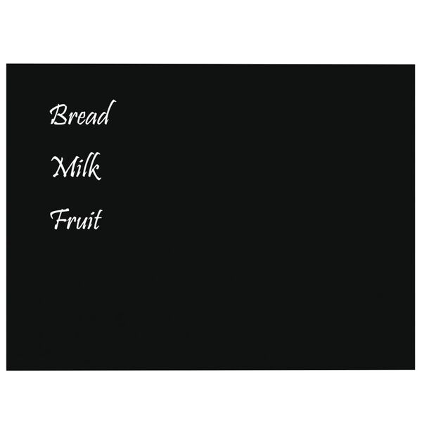 vidaXL Placă magnetică de perete, negru, 80x60 cm &nbsp;sticlă securizată