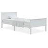 vidaXL Cadru de pat, alb, 90x200 cm, lemn masiv de pin