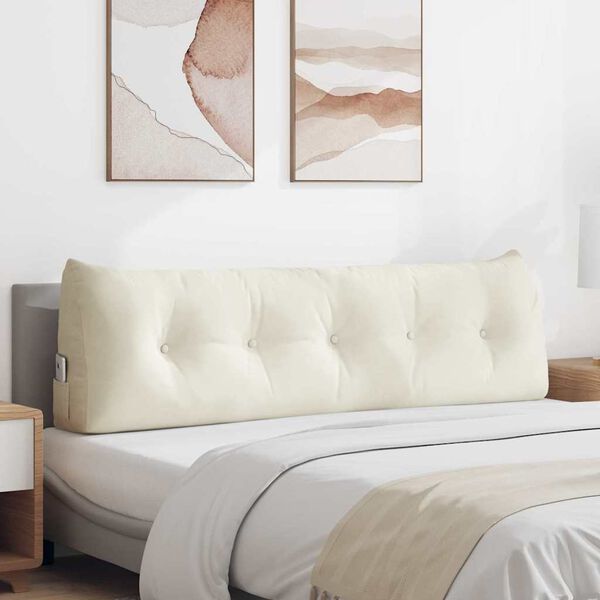 vidaXL Perna pentru spate Crem 160 x 24 x 50 cm Catifea