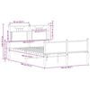 vidaXL Cadru pat fără saltea stejar fumuriu 120x190 cm, lemn prelucrat