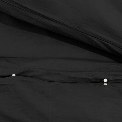 vidaXL Set cu husă de pilotă, negru, 220x240 cm, microfibră