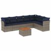 vidaXL Set canapele de grădină cu perne, 8 piese, gri, poliratan