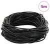 vidaXL Cord din Piele Negru &Oslash;1 mm x 5 m Piele