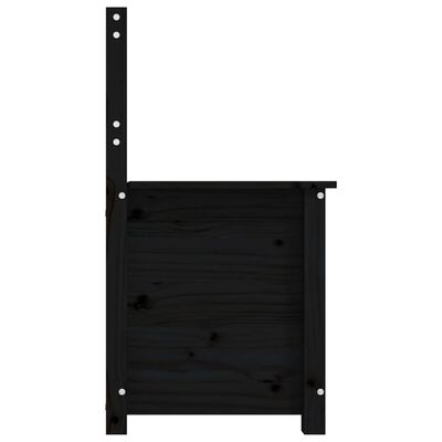 vidaXL Bancă, negru, 80x41x77 cm, lemn masiv de pin