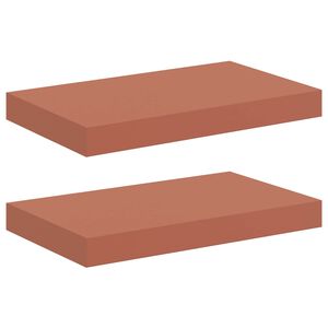 vidaXL Raft de perete 2 buc. Roșu 40 x 23,5 x 3,8 cm Lemn prelucrat