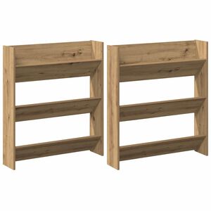 vidaXL Dulap pentru pantofi 2 pcs Stejar Artizanal 85 x 18 x 90 cm