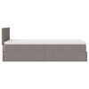 vidaXL Cadru de pat otoman cu saltea Taupe 90x190cm Material